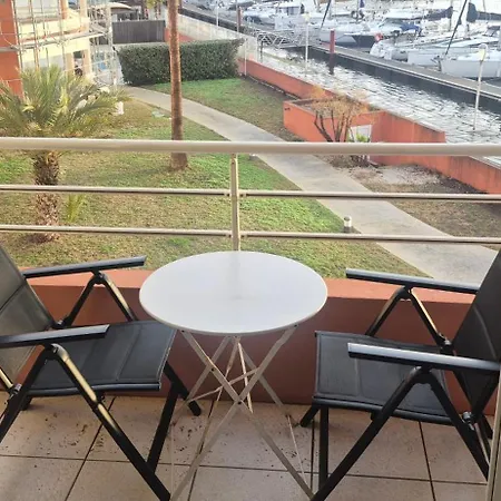 Le Matago A28, Vue Port, Clim, Parking, Piscine Lägenhet *