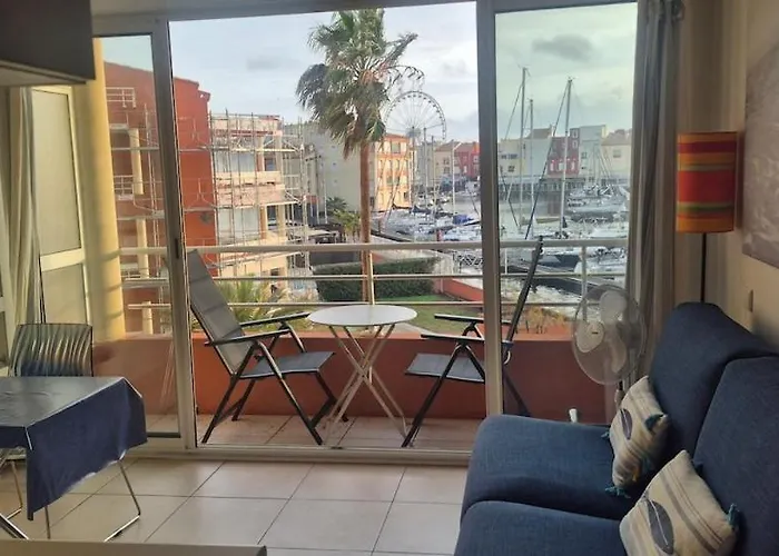 Le Matago A28, Vue Port, Clim, Parking, Piscine Lägenhet Agde